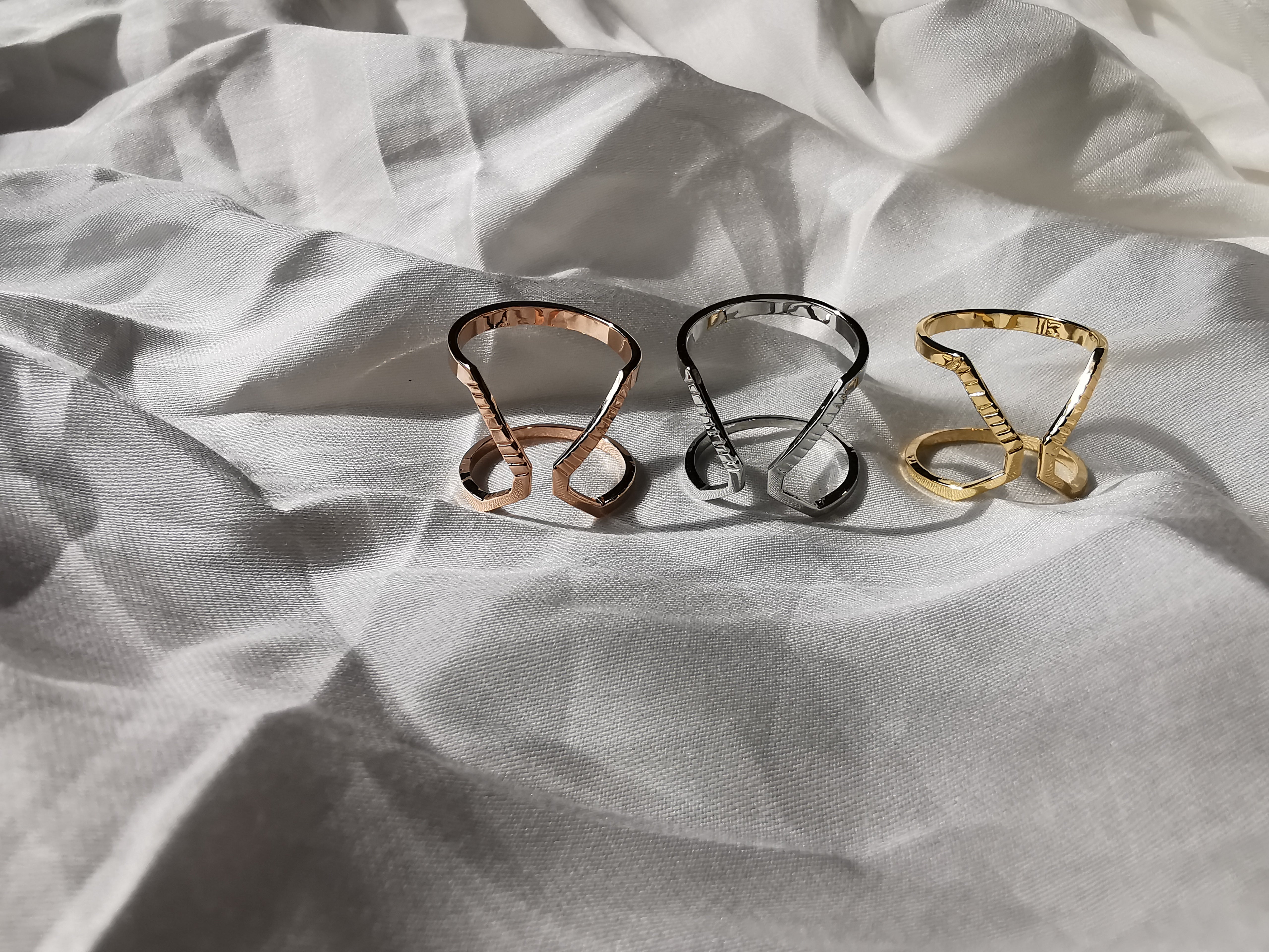 silver sustainable jewellery recycled rings cuffs bracelets ethical accessories women