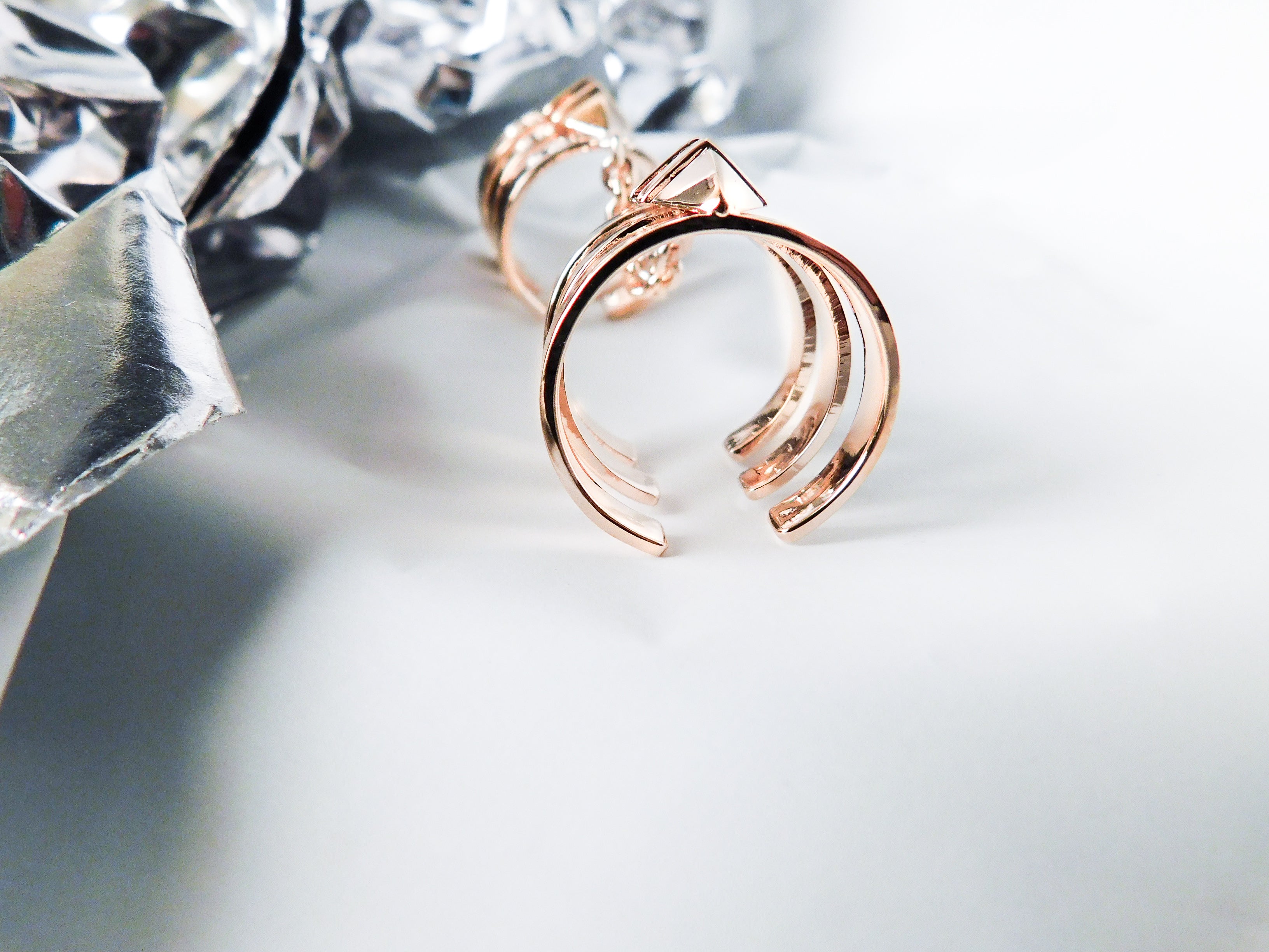 rosegold recycled jewellery statement classic accessory rings