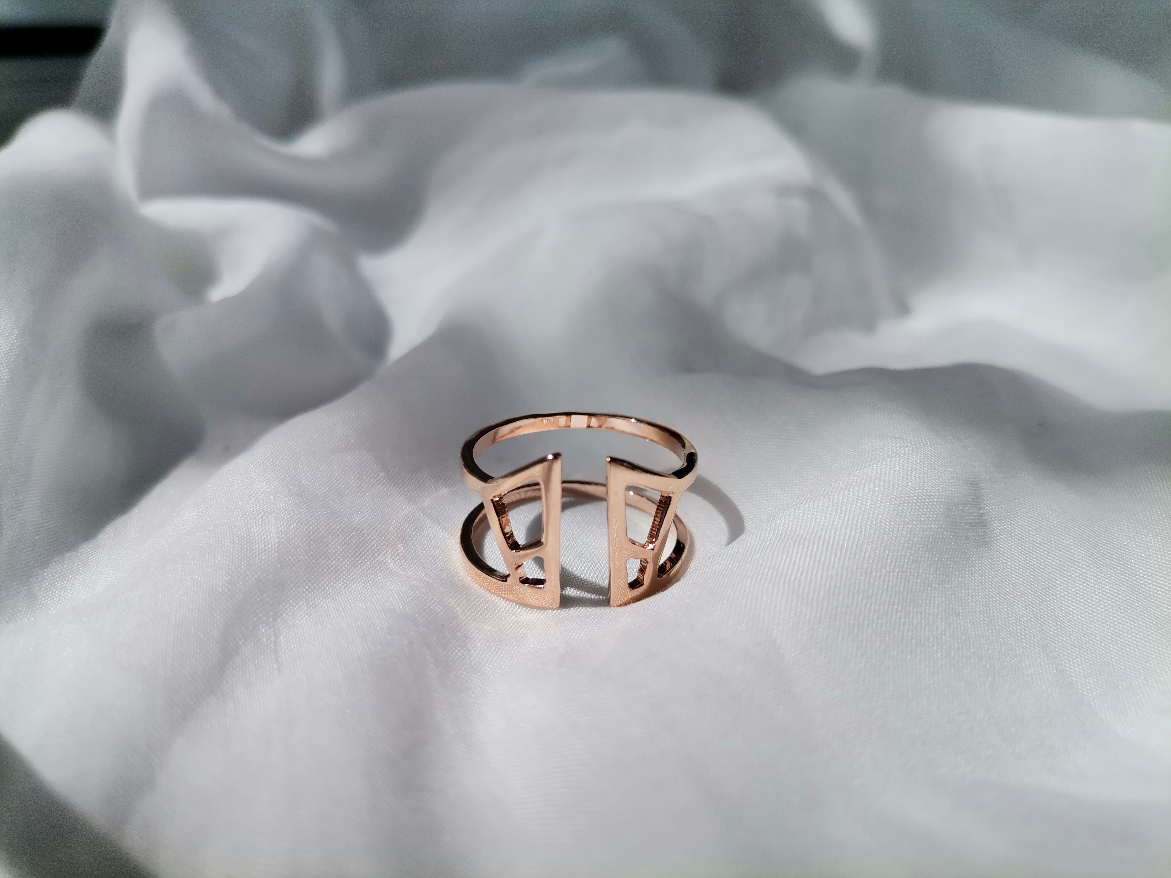 rose gold stylish sustainable jewelry unisex recycled materials