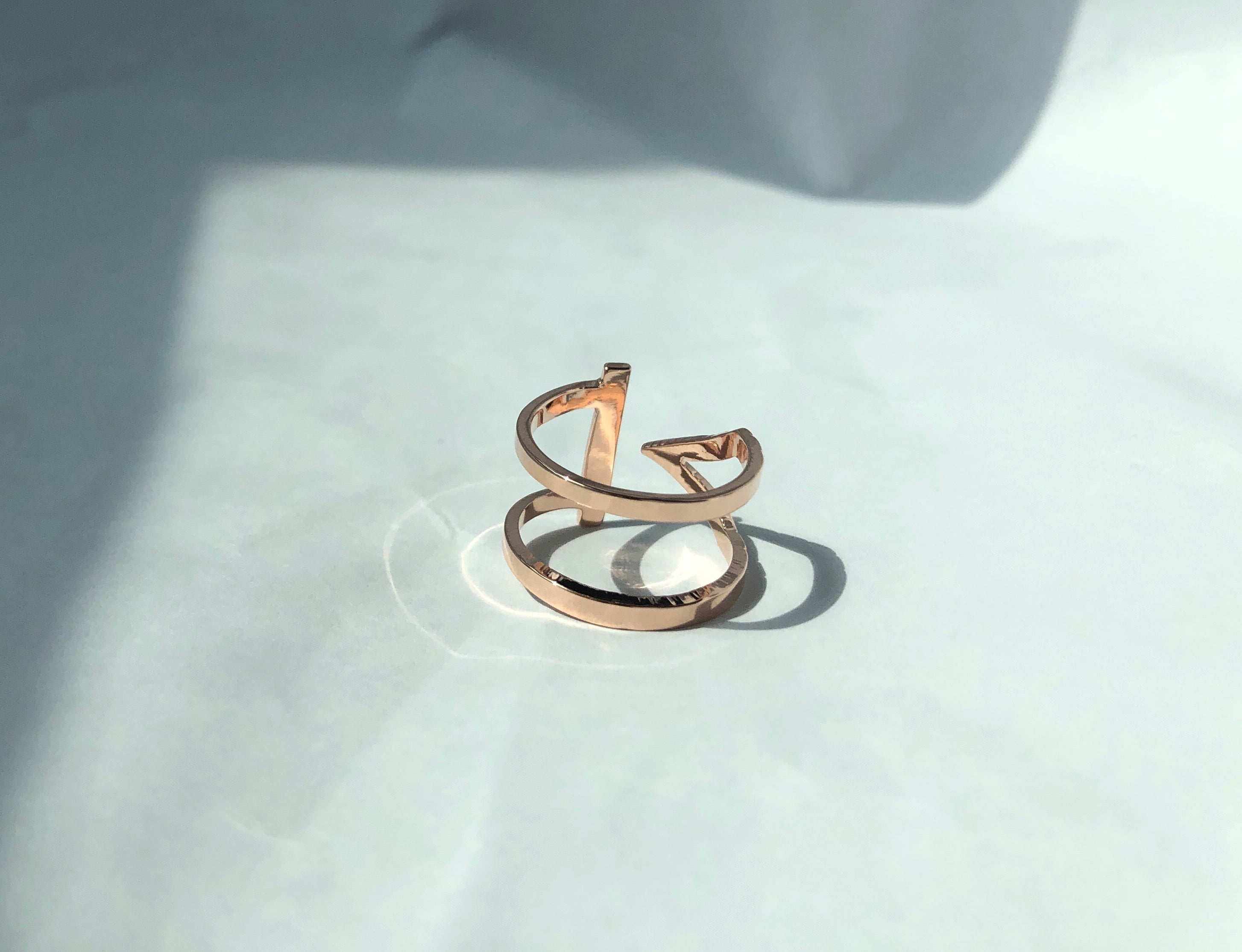 stylish ringstack rosegold sustainable jewellery recycled rings ethical accessories women